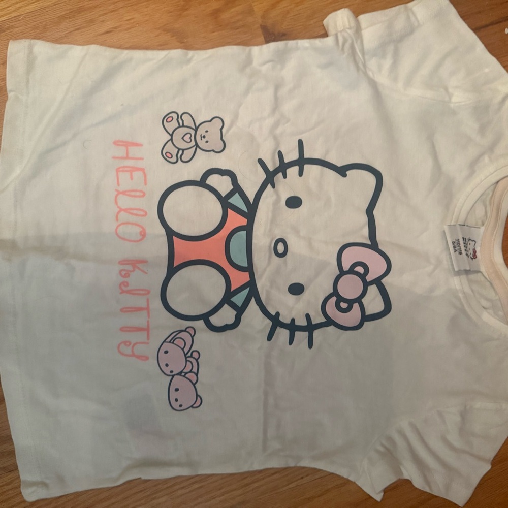 Hello Kitty White and Pink Short Sleeve Tee